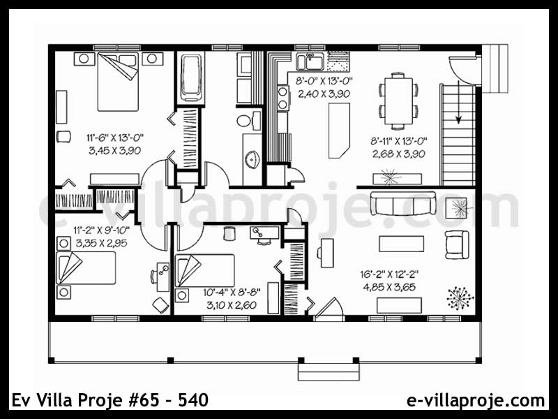 Ev Villa Proje #65 â- 540 Detay 2