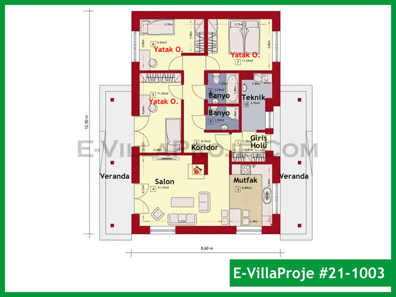 Ev Villa Proje #21 - 1003 Detay 2