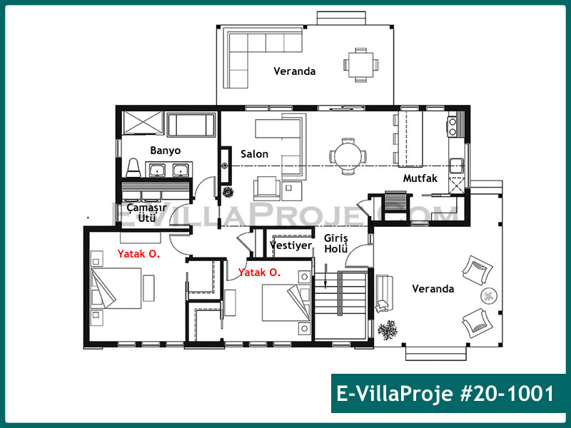 Ev Villa Proje #20 - 1001 Detay 2