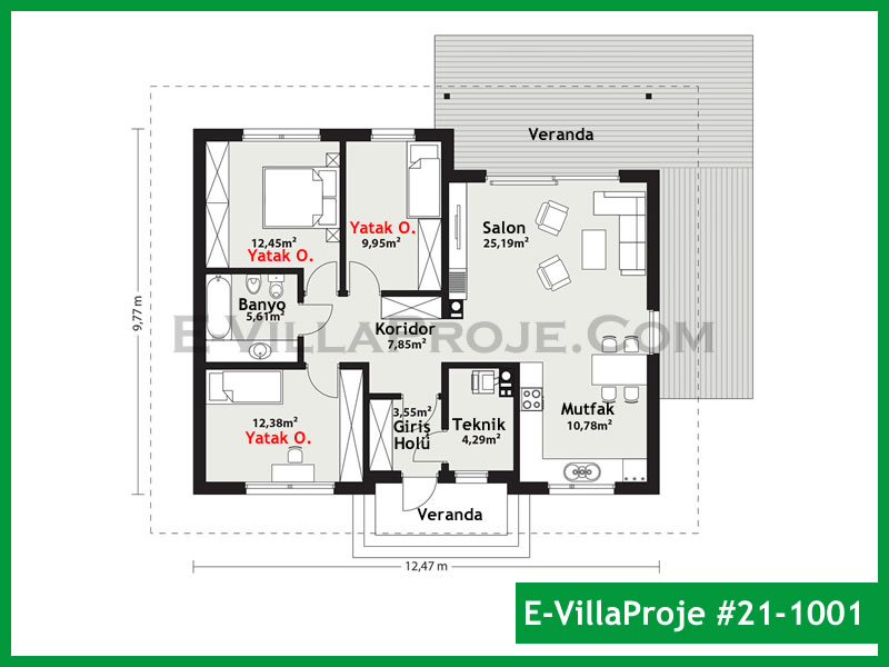 Ev Villa Proje #21 - 1001 Detay 2