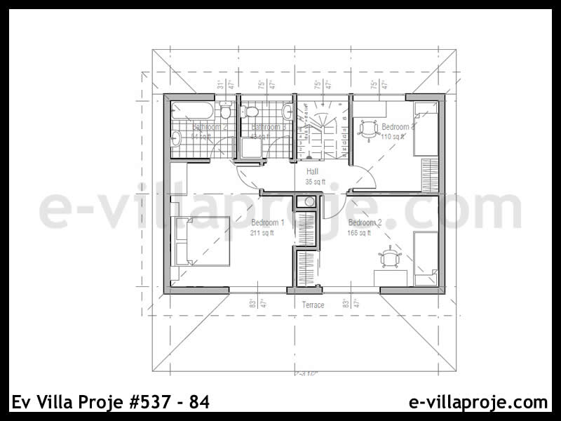 Ev Villa Proje #537 - 84 Detay 3