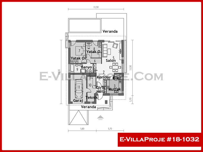 Ev Villa Proje #18 - 1032 Detay 2