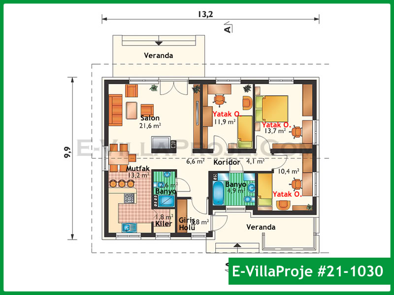 Ev Villa Proje #21 - 1030 Detay 2