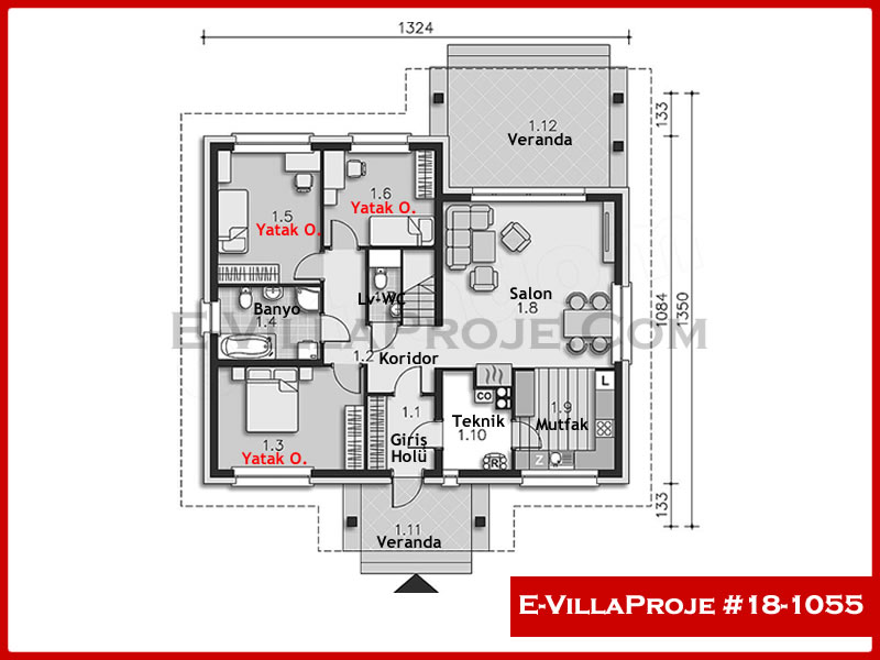 Ev Villa Proje #18 - 1055 Detay 2