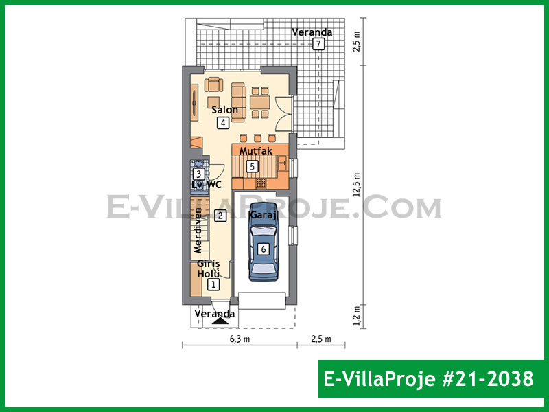 Ev Villa Proje #21 - 2038 Detay 2