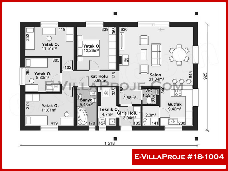 Ev Villa Proje #18 - 1004 Detay 2
