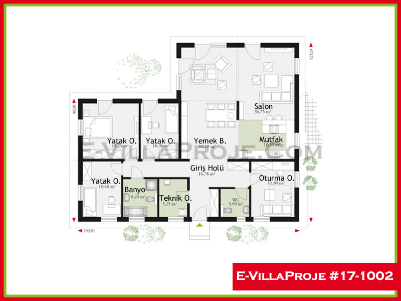 Ev Villa Proje #17 - 1002 Detay 2
