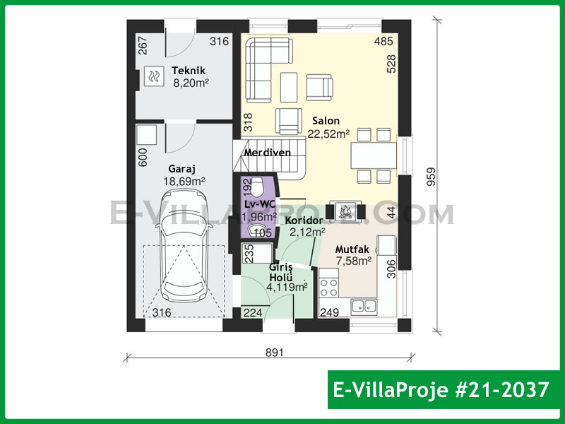 Ev Villa Proje #21 - 2037 Detay 2