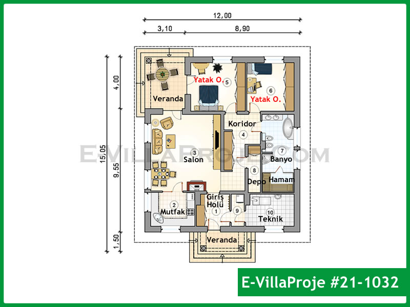 Ev Villa Proje #21 - 1032 Detay 2