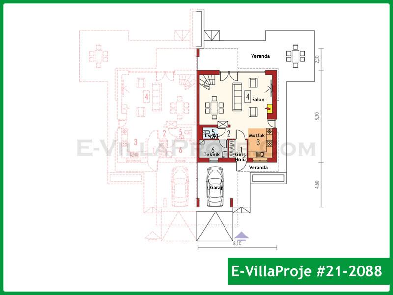 Ev Villa Proje #21 - 2088 Detay 2