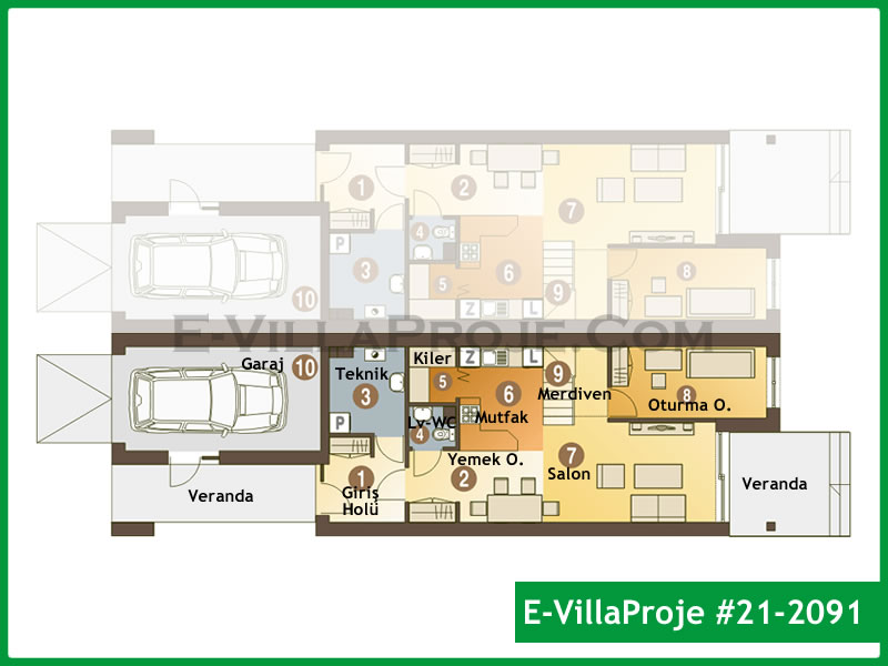 Ev Villa Proje #21 - 2091 Detay 2