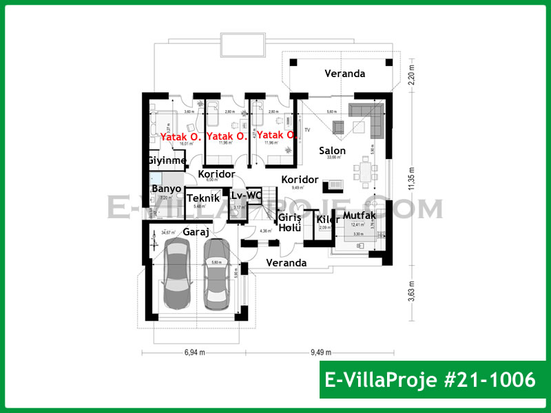Ev Villa Proje #21 - 1006 Detay 2