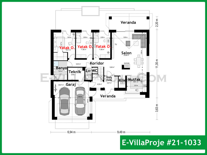 Ev Villa Proje #21 - 1033 Detay 2