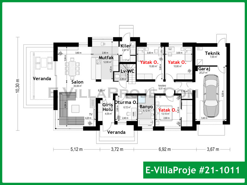 Ev Villa Proje #21 - 1011 Detay 2