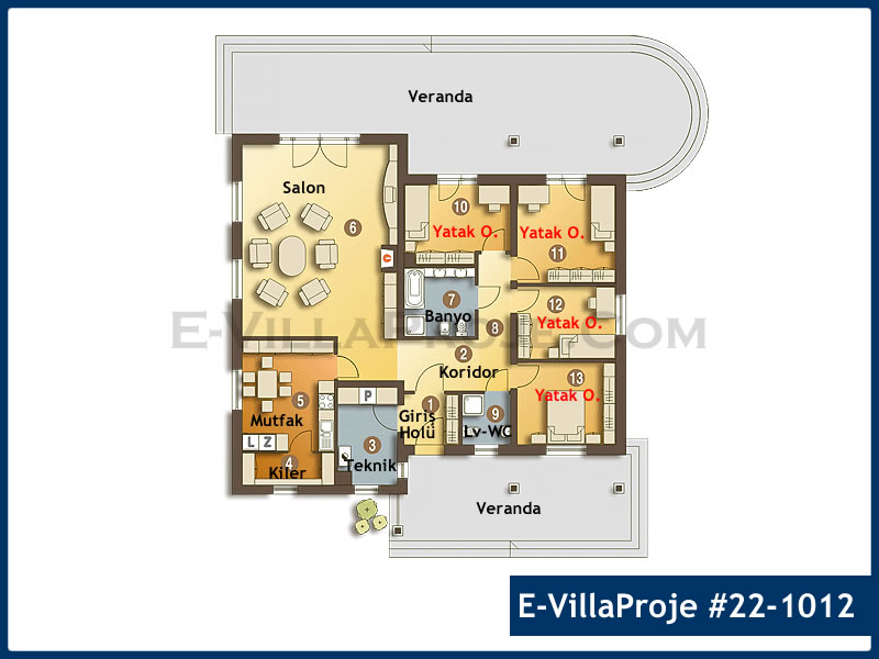 Ev Villa Proje #22 - 1012 Detay 2