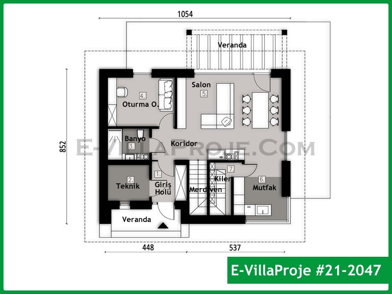 Ev Villa Proje #21 - 2047 Detay 2