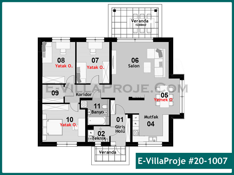 Ev Villa Proje #20 - 1007 Detay 2