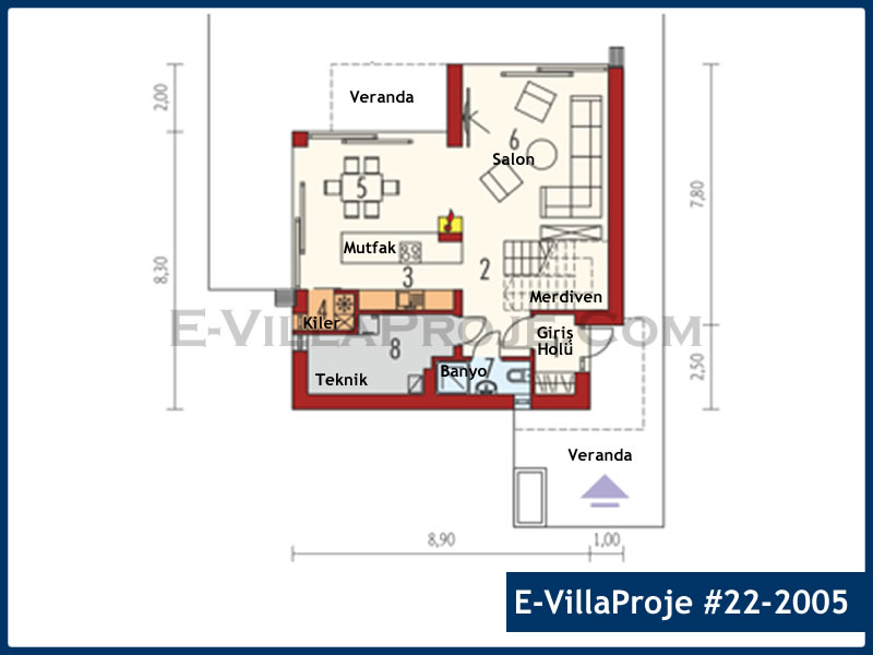 Ev Villa Proje #22 - 2005 Detay 2