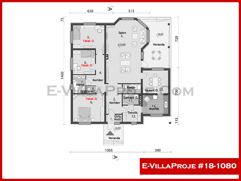 Ev Villa Proje #18 - 1080 Detay 2