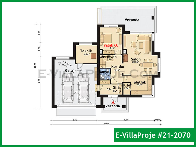 Ev Villa Proje #21 - 2070 Detay 2