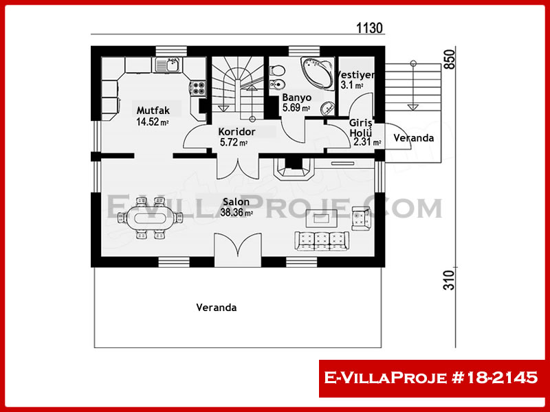 Ev Villa Proje #18 - 2145 Detay 2