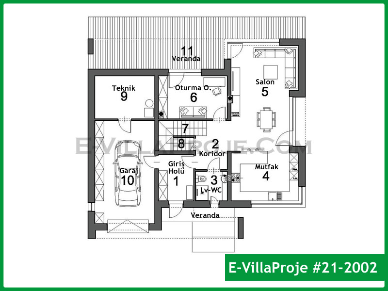 Ev Villa Proje #21 - 2002 Detay 2