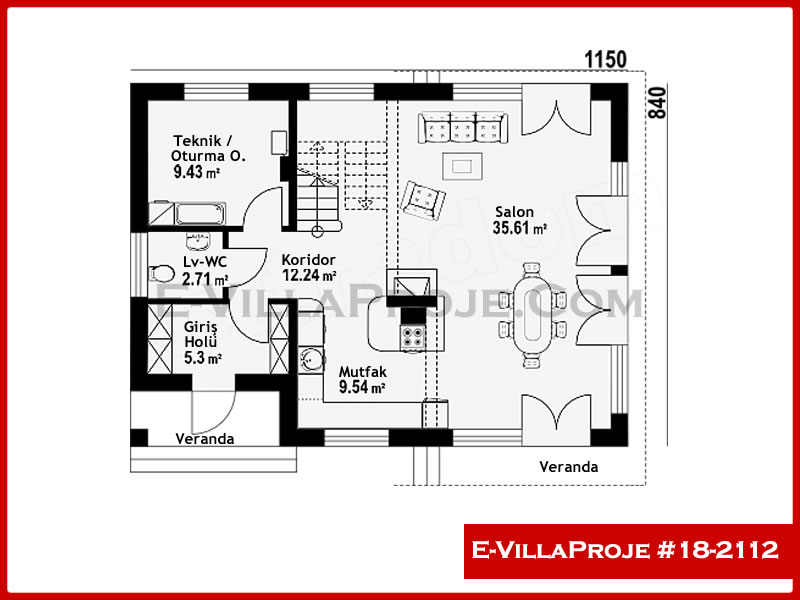 Ev Villa Proje #18 - 2112 Detay 2