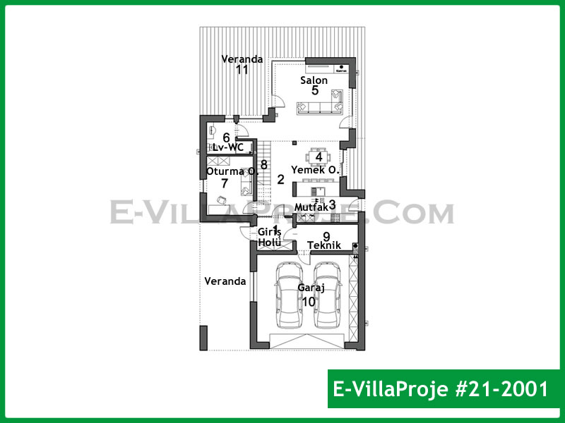 Ev Villa Proje #21 - 2001 Detay 2