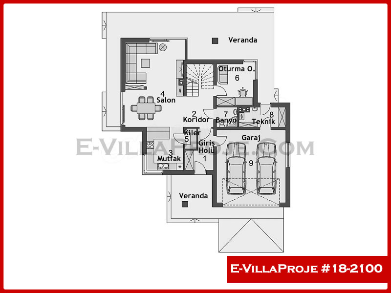 Ev Villa Proje #18 - 2100 Detay 2
