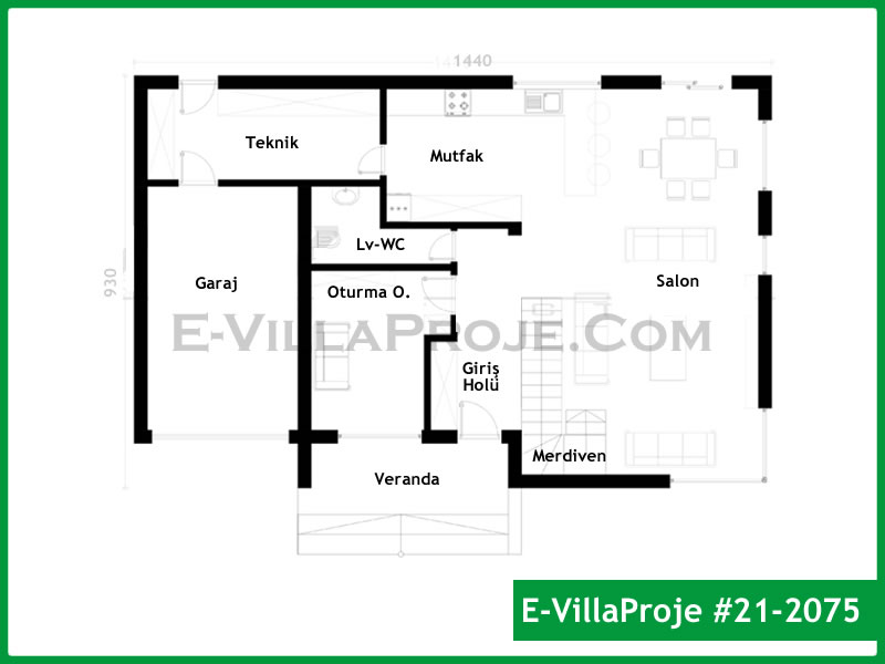 Ev Villa Proje #21 - 2075 Detay 2