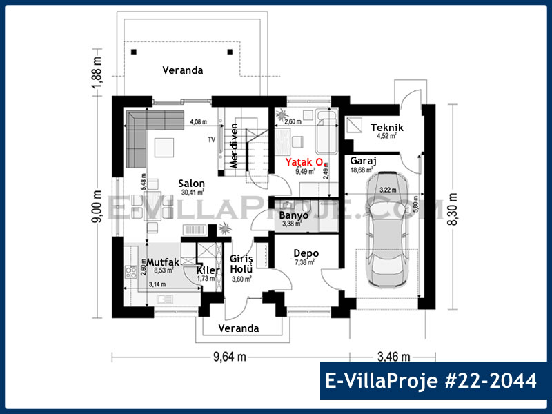 Ev Villa Proje #22 - 2044 Detay 2