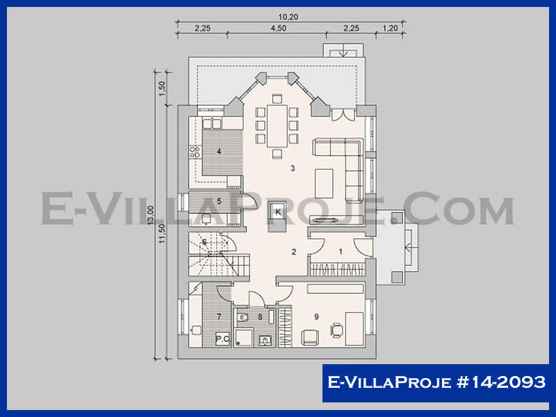 Ev Villa Proje #14 - 2093 Detay 2