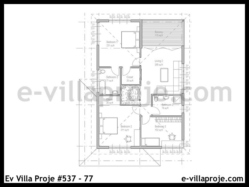 Ev Villa Proje #537 - 77 Detay 3