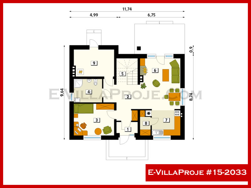 Ev Villa Proje #15 - 2033 Detay 2