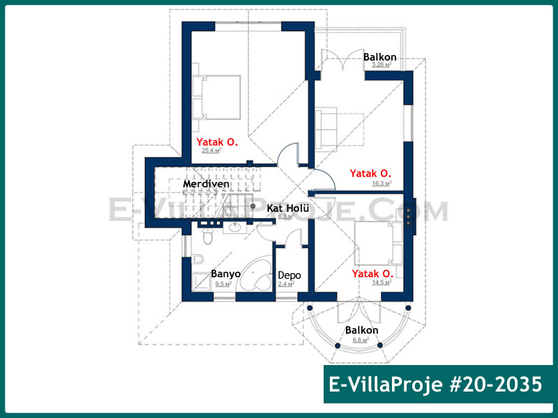 Ev Villa Proje #20 - 2035 Detay 3