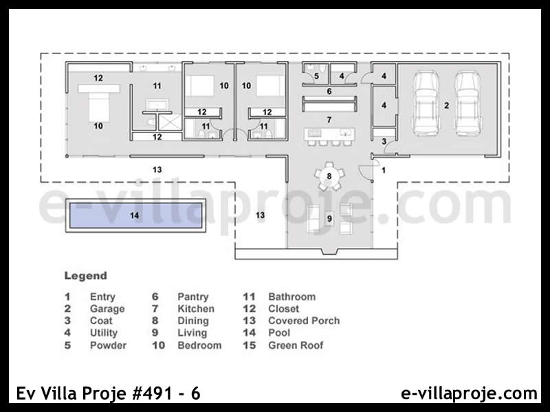 Ev Villa Proje #491 - 6 Detay 2