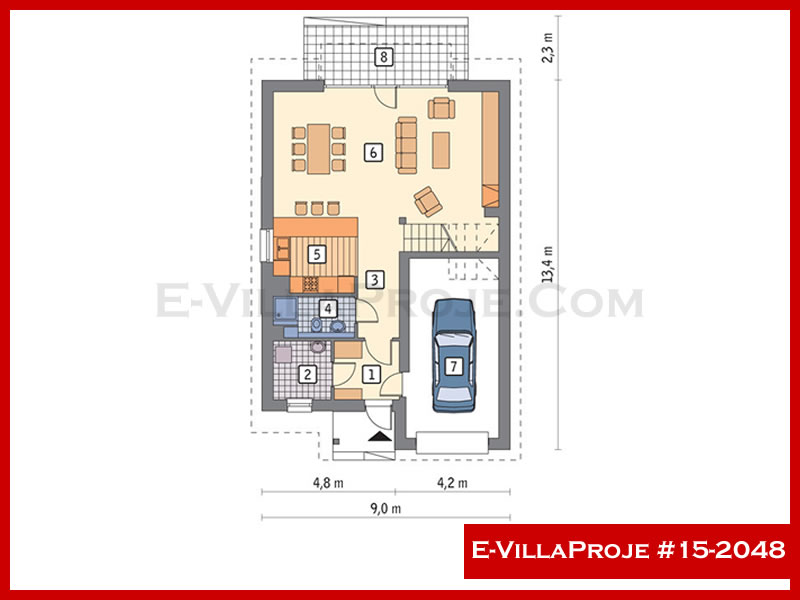 Ev Villa Proje #15 - 2048 Detay 2