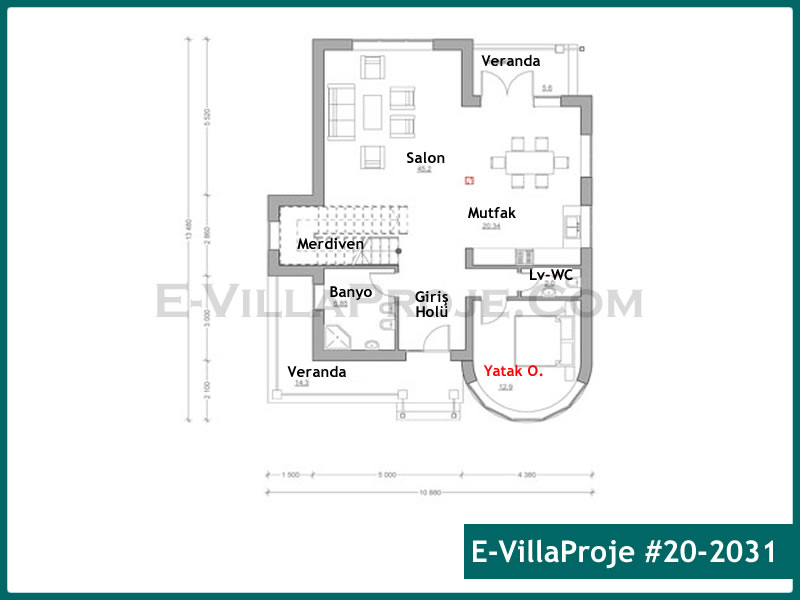 Ev Villa Proje #20 - 2031 Detay 2