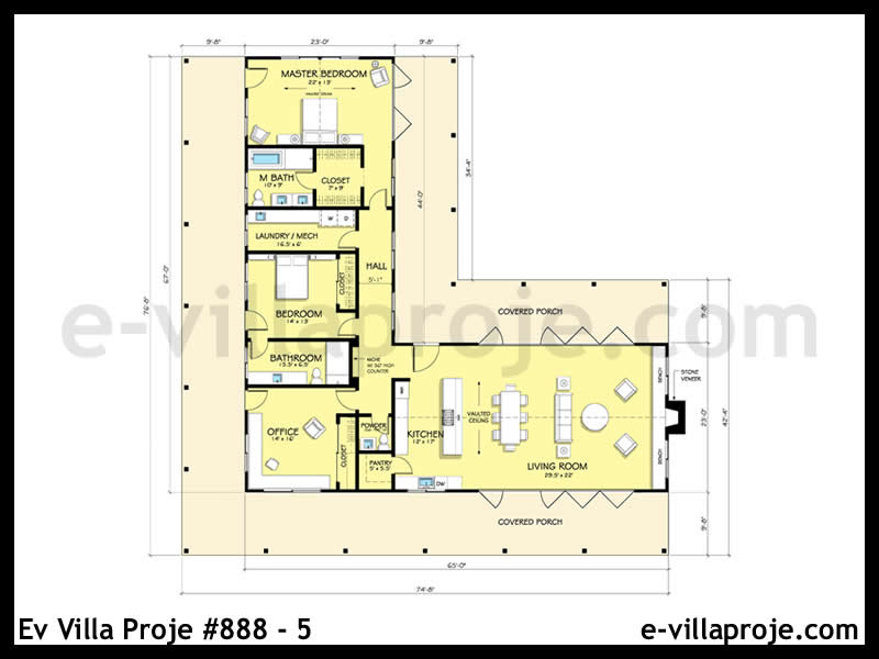 Ev Villa Proje #888 - 5 Detay 2