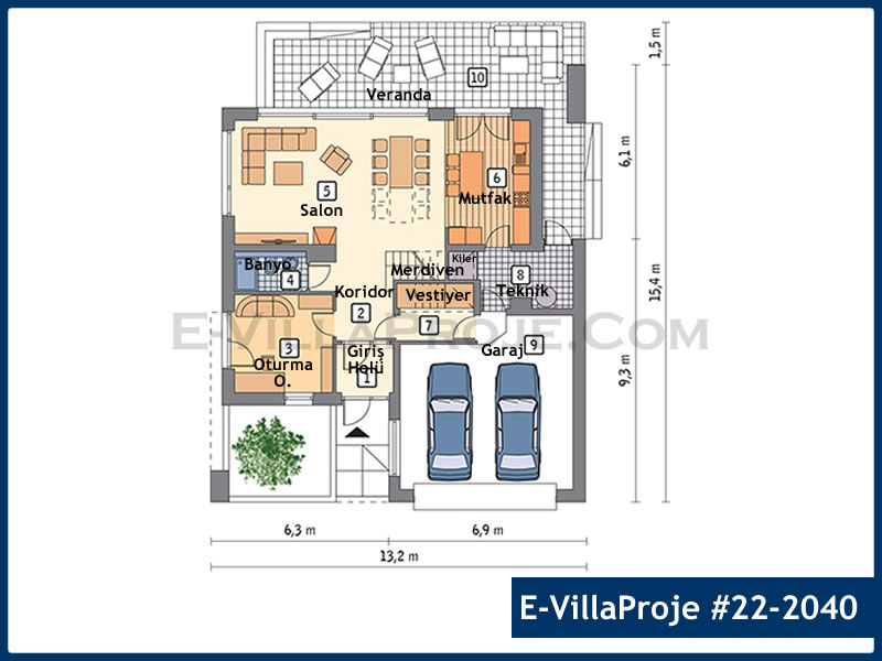 Ev Villa Proje #22 - 2040 Detay 2
