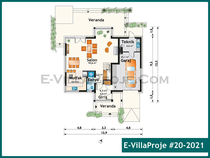 Ev Villa Proje #20 - 2021 Detay 2