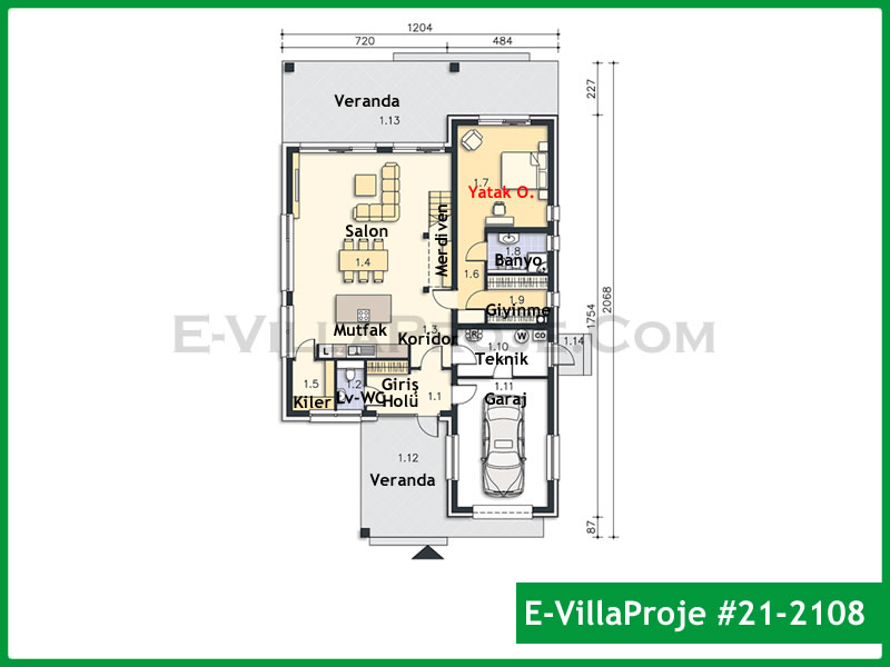 Ev Villa Proje #21 - 2108 Detay 2