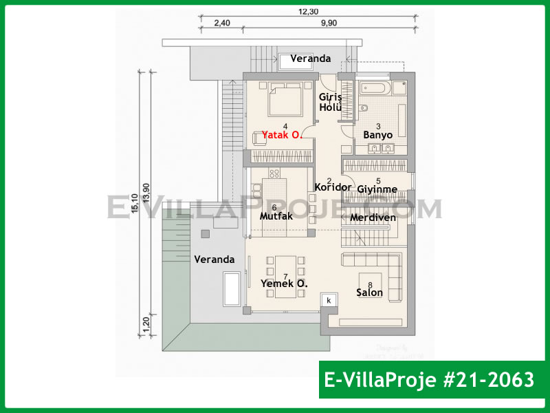 Ev Villa Proje #21 - 2063 Detay 2