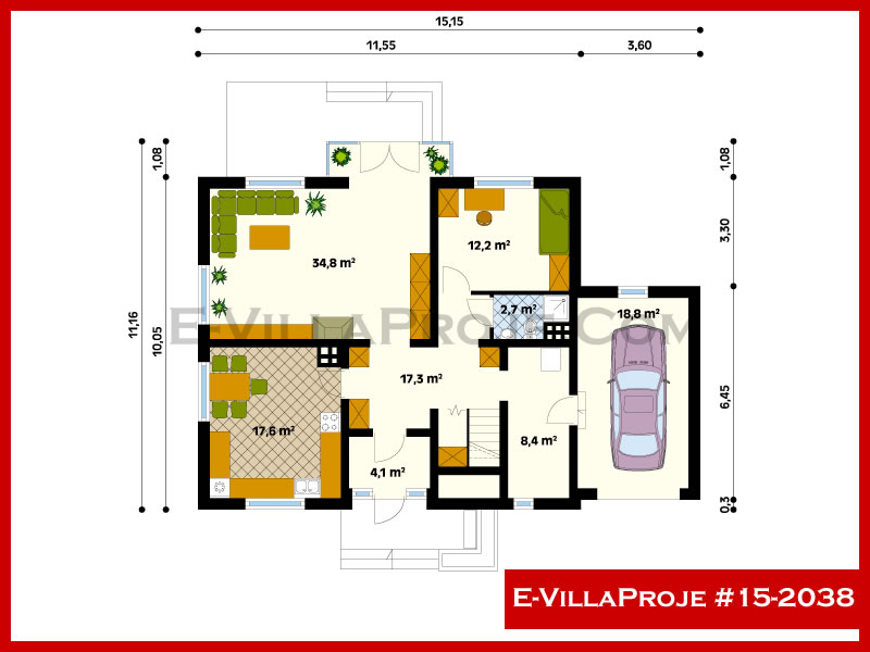 Ev Villa Proje #15 - 2038 Detay 2