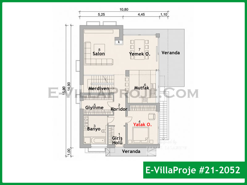Ev Villa Proje #21 - 2052 Detay 2