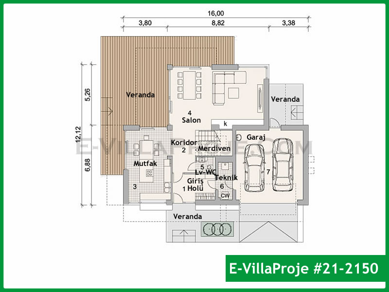 Ev Villa Proje #21 - 2150 Detay 2