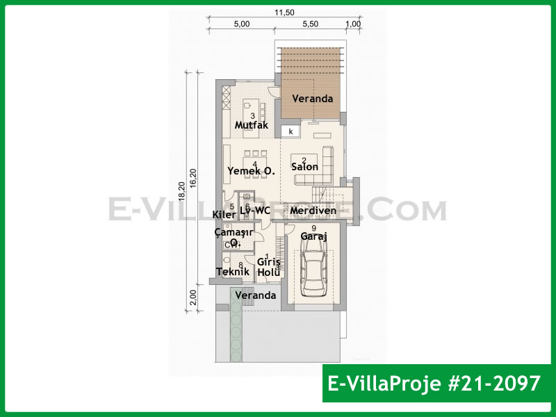 Ev Villa Proje #21 - 2097 Detay 2