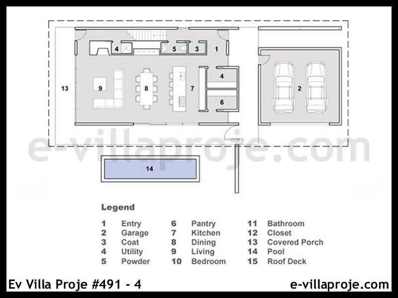 Ev Villa Proje #491 - 4 Detay 2