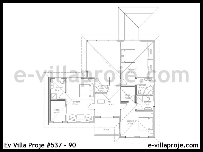 Ev Villa Proje #537 â- 90 Detay 3