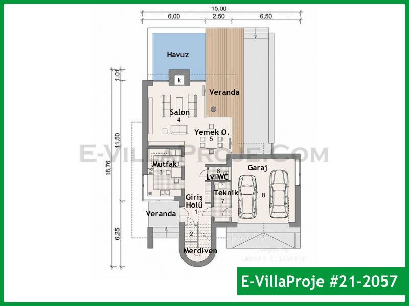 Ev Villa Proje #21 - 2057 Detay 2